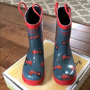 Hatley kids tractor rain boots